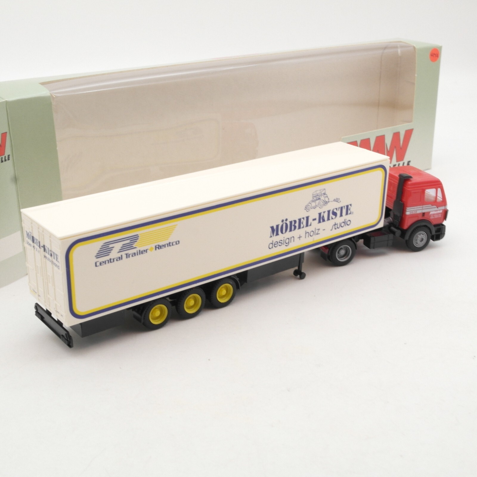 AMW / AWM 1:87 5611-2 MB SK Sattelzug Möbel-Kiste design+ holz in OVP RA7798 – Bild 3