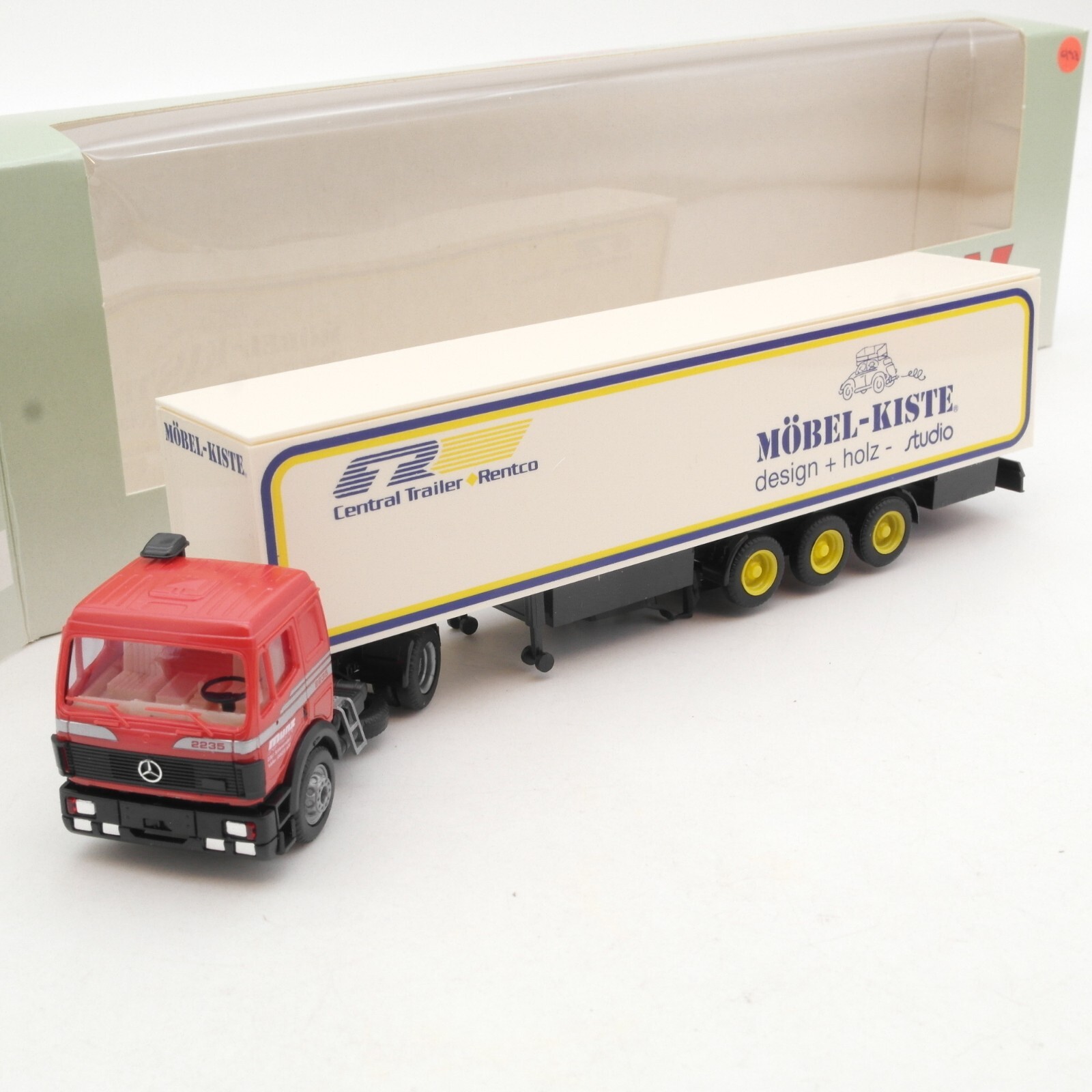 AMW / AWM 1:87 5611-2 MB SK Sattelzug Möbel-Kiste design+ holz in OVP RA7798