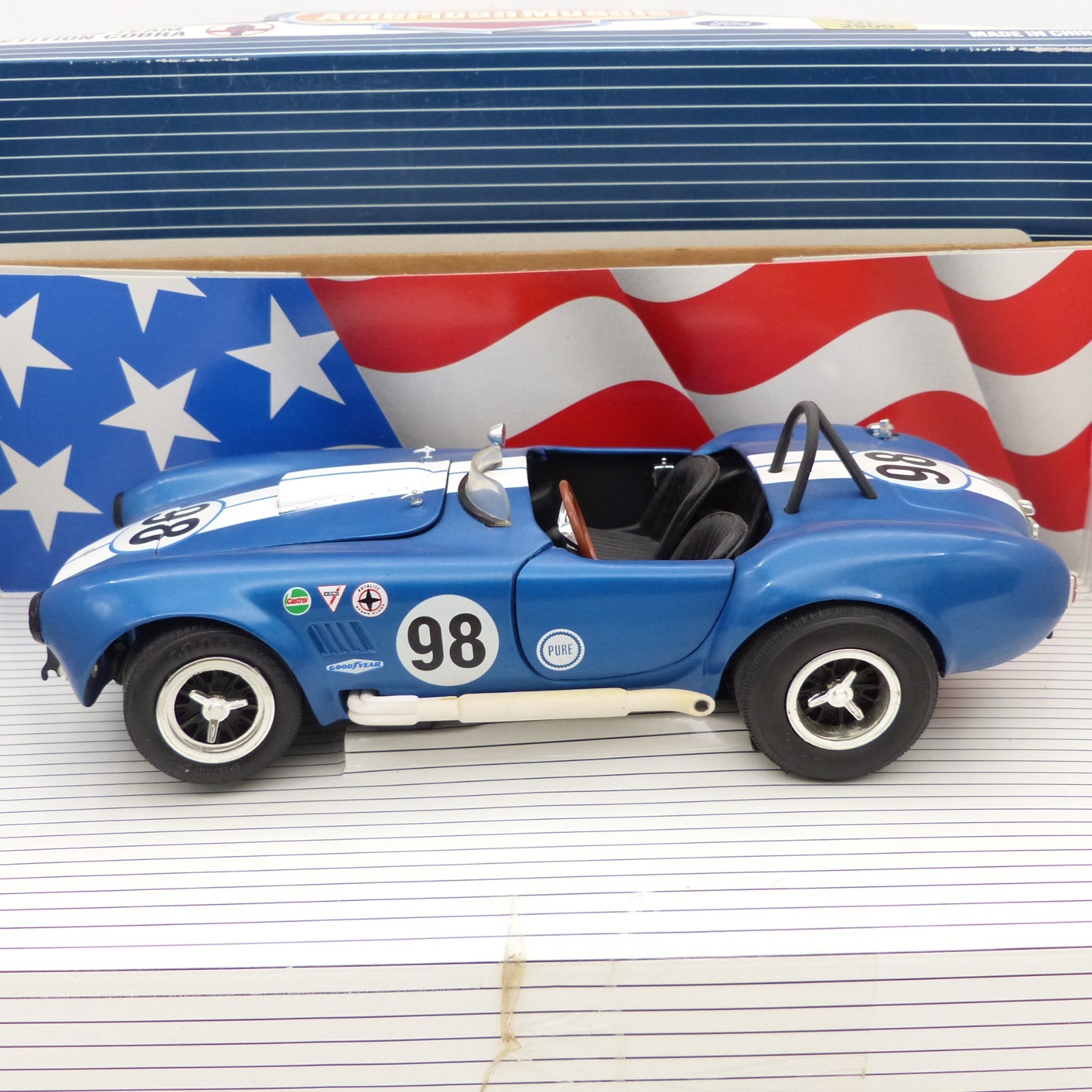 American Muscle ERTL 1:18 7200 Shelby American Team 1965 #98 in OVP EX8298 – Bild 3