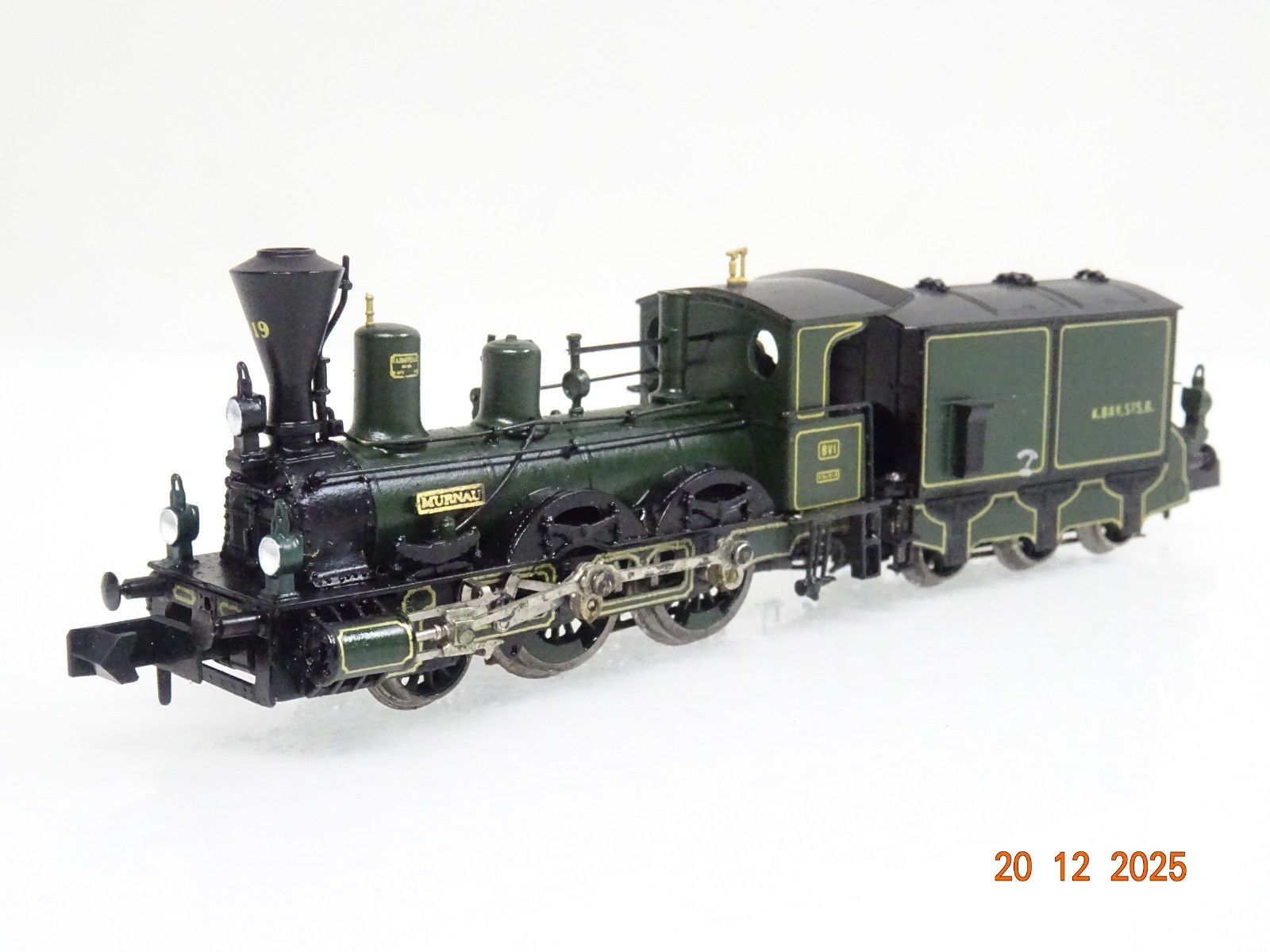 Arnold Railex N 2561 Dampflok Murnau der K.Bay.Sts.B. Messing in OVP JL5315 – Bild 4