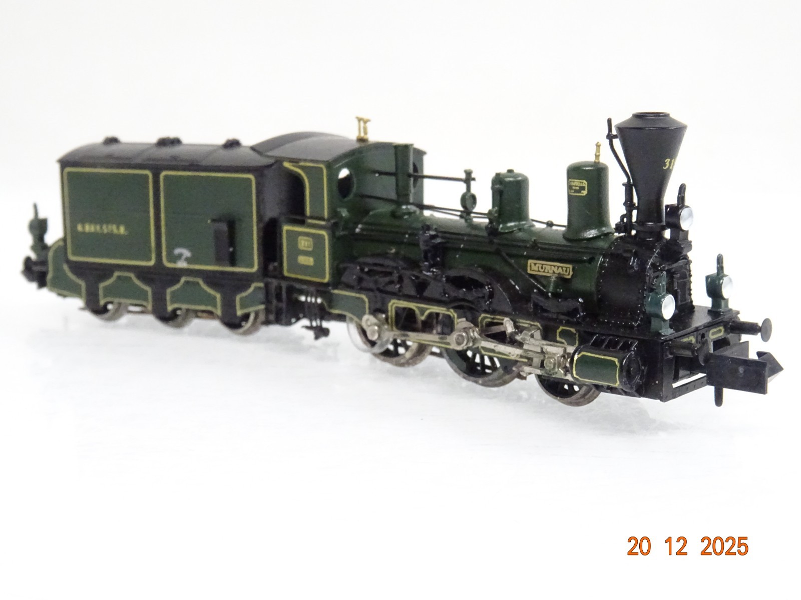 Arnold Railex N 2561 Dampflok Murnau der K.Bay.Sts.B. Messing in OVP JL5315 – Bild 5