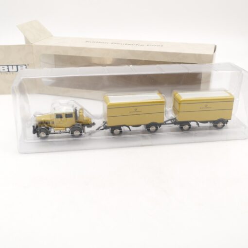 BUB 1:87 018212 Hanomag SS100 mit 2 Anhängern Deutsche Bundespost in OVP QR8689 – Bild 3