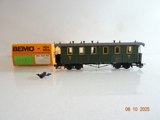 Bemo H0e 3411 Personenwagen 3.Kl. in OVP BH398