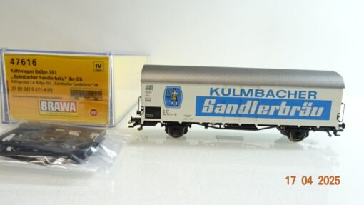 Brawa H0 47616 Kühlwagen Kulmbacher Sandlerbräu der DB in OVP PR7190