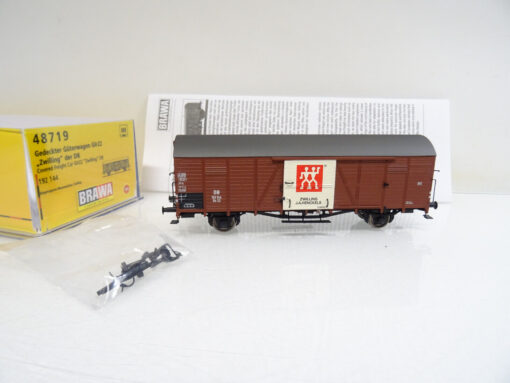 Brawa H0 48719 Gedeckter Güterwagen Zwilling der DB in OVP LE615