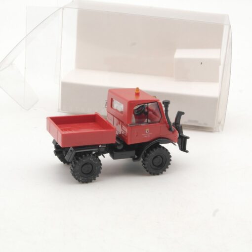 Brekina 1:87 39080 Unimog 421 der Berliner Feuerwehr neuwertig in OVP QR9349 – Bild 3