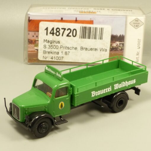 Brekina 1:87 41007 Magirus S 3500 Pritschen-LKW Brauerei Waldhaus in OVP EX7918