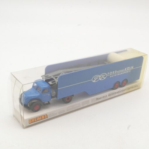 Brekina 1:87 42600 Magirus Sattelzug Autotransport Ford Köln in OVP QR9509 – Bild 3
