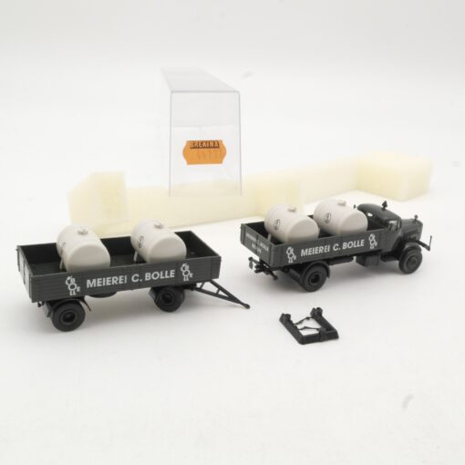 Brekina 1:87 44111 MB L 5000 Hängerzug Meierei C. Bolle in OVP RR808 – Bild 3