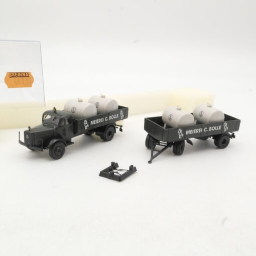 Brekina 1:87 44111 MB L 5000 Hängerzug Meierei C. Bolle in OVP RR808