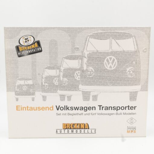 Brekina 1:87 90400 Eintausend Volkswagen Transporter mit 5 Bulli in OVP QR3600