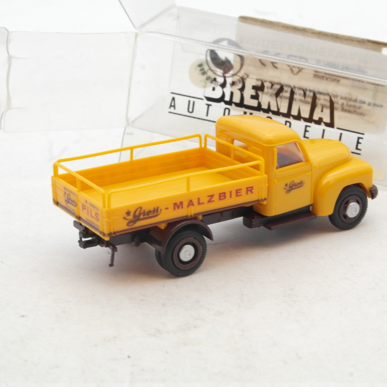 Brekina 1:87 Hanomag L 28 Pritsche Malzbier in OVP RG1921 – Bild 3