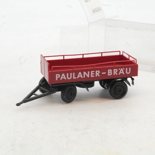 Brekina 1:87 Pritschen Anhänger Paulaner Bräu in EVP RG1918