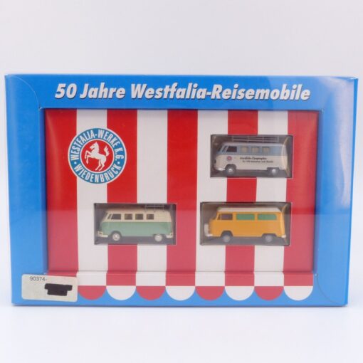 Brekina 1:87 Set Nr.: 90374 3 x VW Bus T1 + T2 Westfalia - rar, in OVP EX2162 – Bild 4