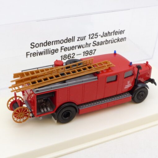 Brekina 1:87 Sondermodell: MB 4500 Löschwagen 125 FFW Saabrücken, in OVP EB6664 – Bild 3