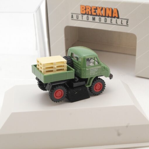 Brekina 1:87 Werbemodell Unimog Pritsche Seier Palettenwerk in OVP QR2626 – Bild 4