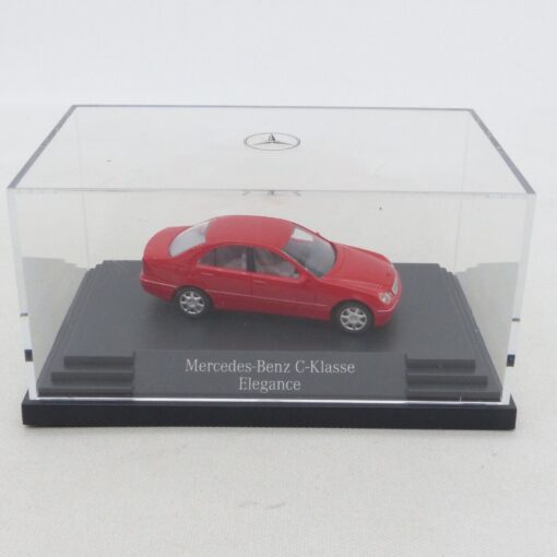 Busch 1:87 Werbemodell: Mercedes-Benz C-Klasse Elegance rot, in PC-Box EX1663