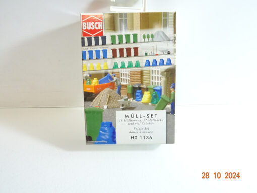 Busch H0 1136 Müll Set siehe Foto in OVP CK3637