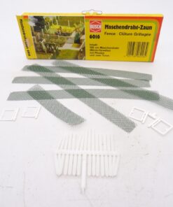 Busch H0 6016 Maschendraht-Zaun mit Toren und Pfosten in OVP EX6409