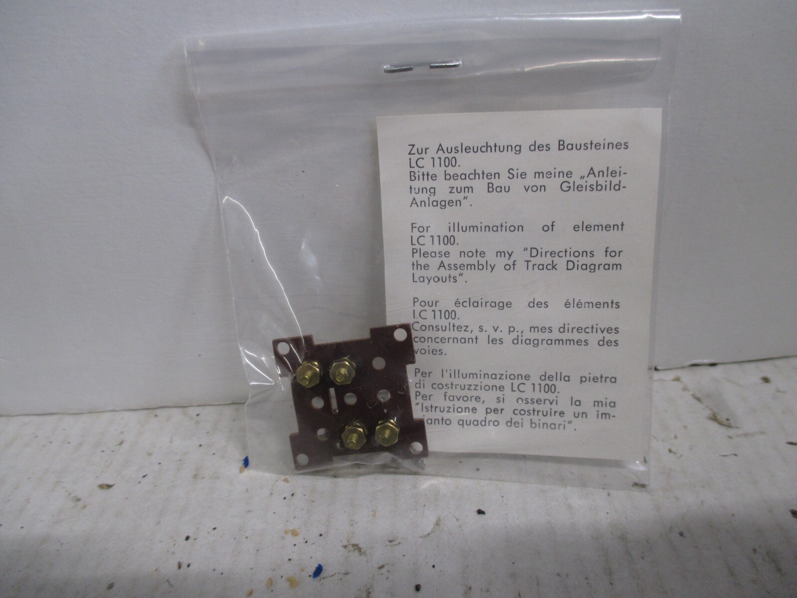 Conrad H0 Type 1143 Lampenfassung 2-fach Ausleuchtung Baustein LC1100 m.OVP WW42 – Bild 3
