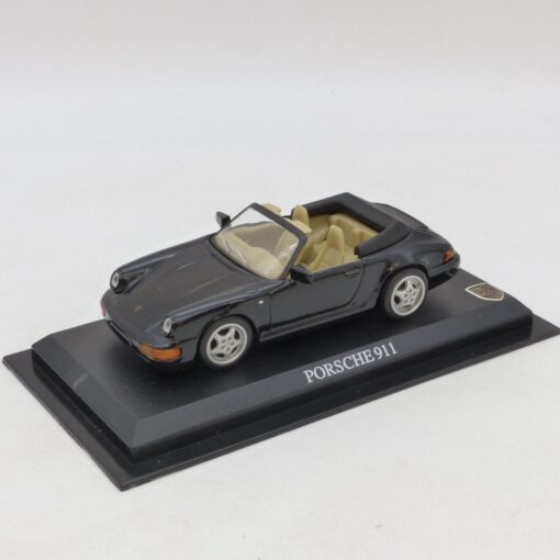 Del Prado 1:43 Porsche 911 Cabriolet schwarz auf Podest, siehe Bilder o. EB6532