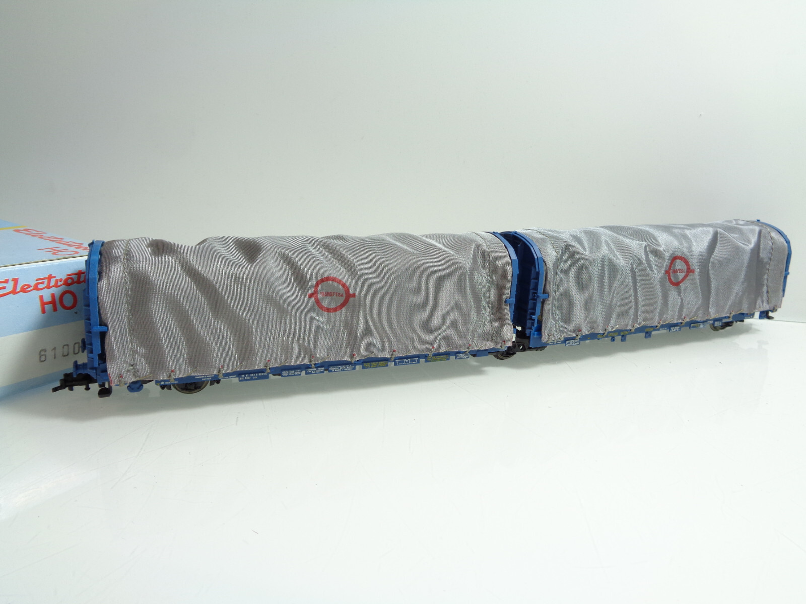 Electrotren H0 6100 Doppelschiebeplanwagen Transfasa der SNCF in OVP JD2522