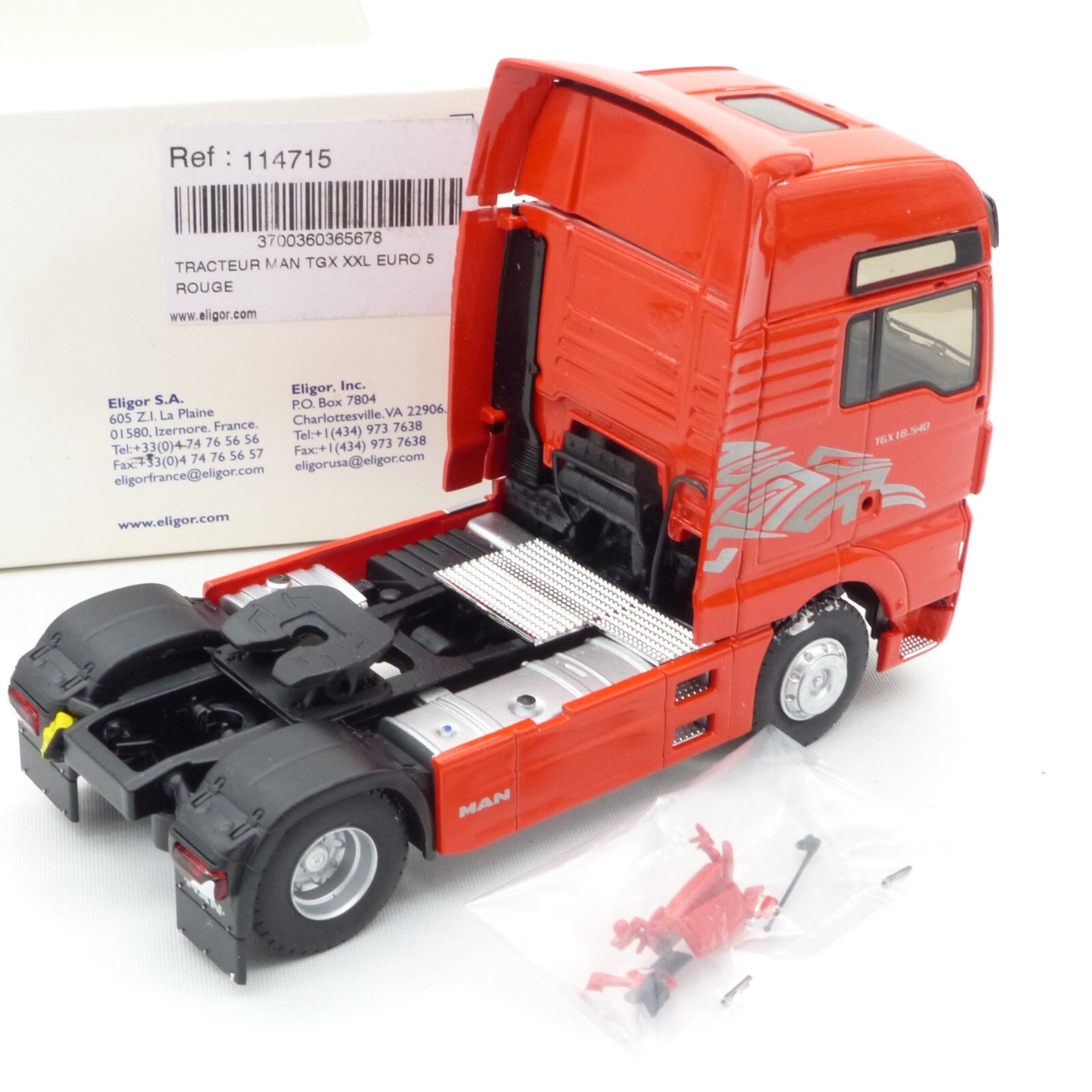 Eligor 1:43 Nr.: 114715 MAN TGX XXL Euro 5 Zugmaschine rot, in OVP EX447 – Bild 3