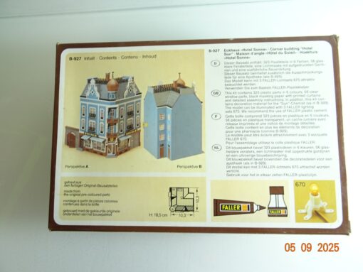 Faller H0 Bausatz B-927 Stadteckhaus Hotel Sonne in OVP RR3280 – Bild 3