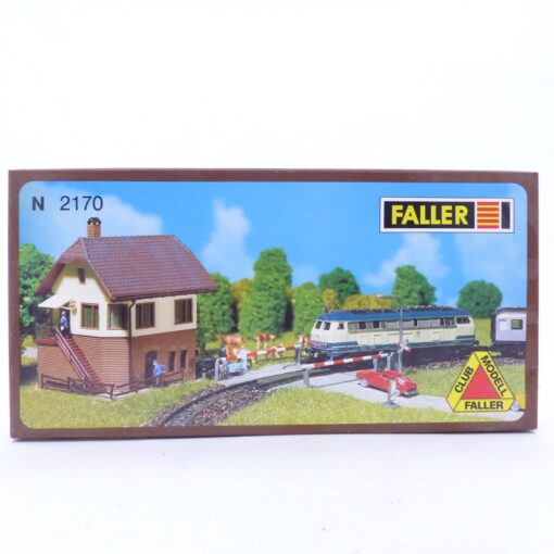 Faller Spur N Bausatz 2170 Bahnübergang mit Stellwerk in OVP EX6783