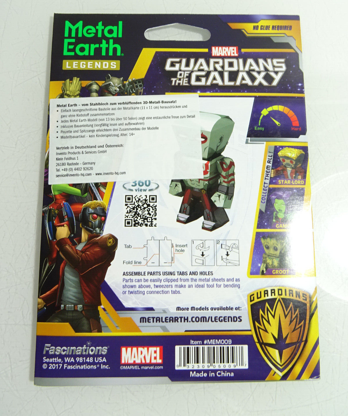 Fascinations Metall Earth Legends Bausatz 3 D Figur Drax in OVP AR8176 – Bild 3