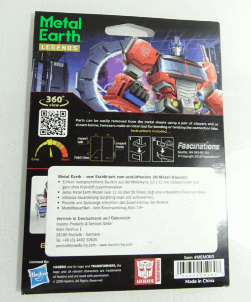 Fascinations Metall Earth Legends Bausatz 3 D Figur Starscream in OVP AR8180 – Bild 3