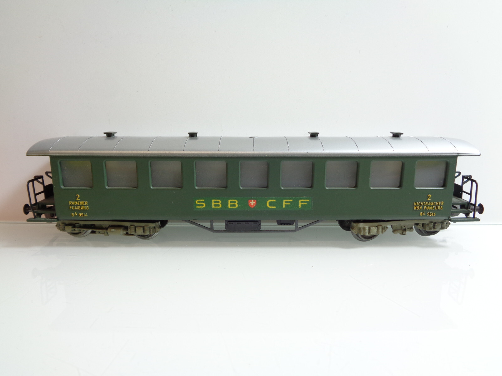Fleischmann H0 1417 B Personenwagen 2.Kl. mit Beleuchtung der SBB in OVP JD3738 – Bild 3