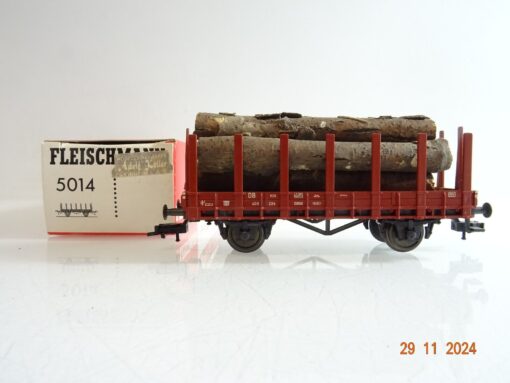 Fleischmann H0 5014 Rungenwagen mit Ladung der DB in OVP PR4384