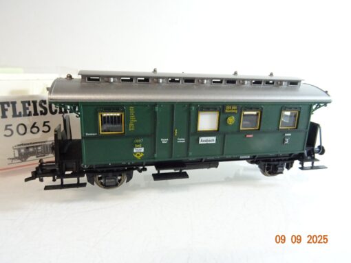 Fleischmann H0 5065 Personenwagen m. Postabt. 3. Klasse der DRG in OVP RR3479 – Bild 3