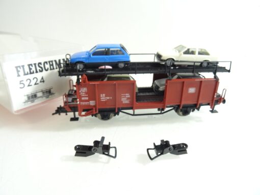 Fleischmann H0 5224 Autotransportwagen mit PKW der DB in OVP RR715