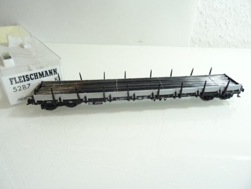 Fleischmann H0 5287 K Rungenwagen mit Ladung der DB in OVP RR735