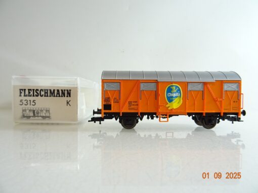 Fleischmann H0 5315K gedeckter Güterwagen  Chiquita der DB in OVP BH55