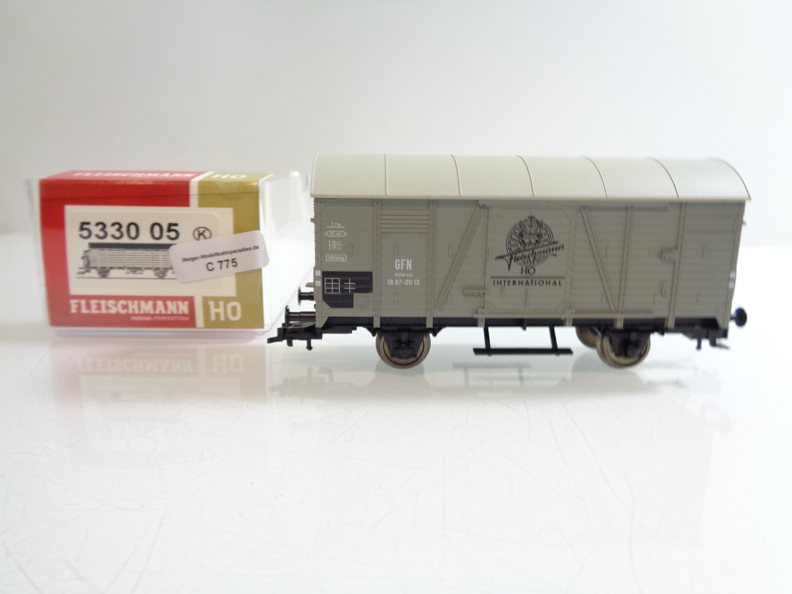Fleischmann H0 5330 05 K Gedeckter Güterwagen 125 Jahre Fleischmann in OVP C775