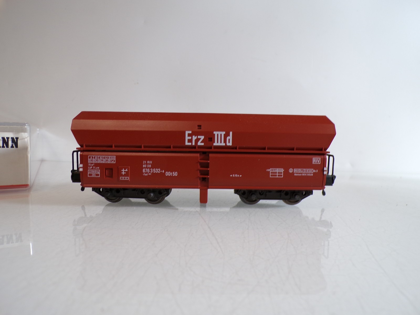 Fleischmann H0 5520 Selbstentladewagen Erz IIId der DB in OVP BH1665 – Bild 3