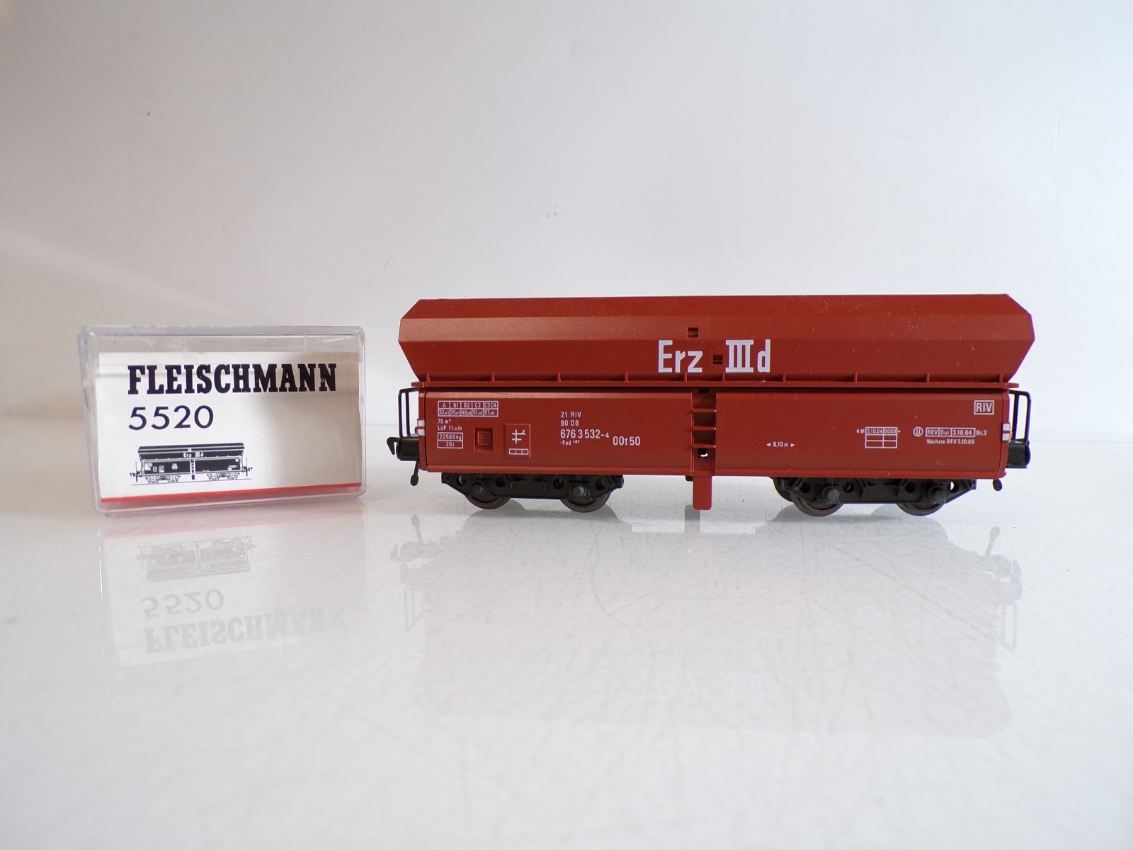 Fleischmann H0 5520 Selbstentladewagen Erz IIId der DB in OVP BH1665