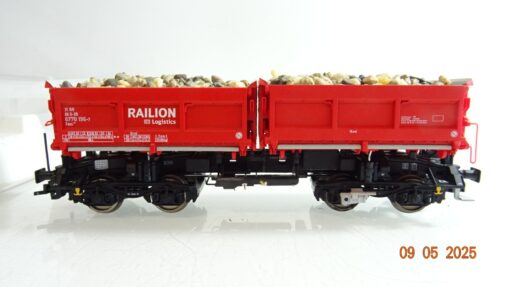 Fleischmann H0 553101 K Seitenkippwagen mit Schotterladung der DB in OVP PR7550 – Bild 3