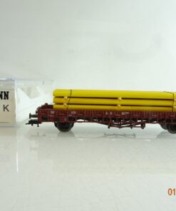 Fleischmann H0 805257K Niederbordwagen mit Röhren der DB in OVP BH245