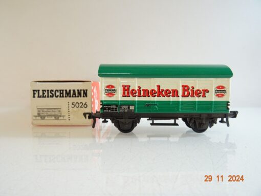 Fleischmann H0 AC 5026 AC Kühlwagen Heineken Bier der NS Blech in OVP PR4374