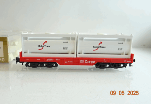 Fleischmann H0 Containerwagen mit 2 Container der DB in EVP PR7556