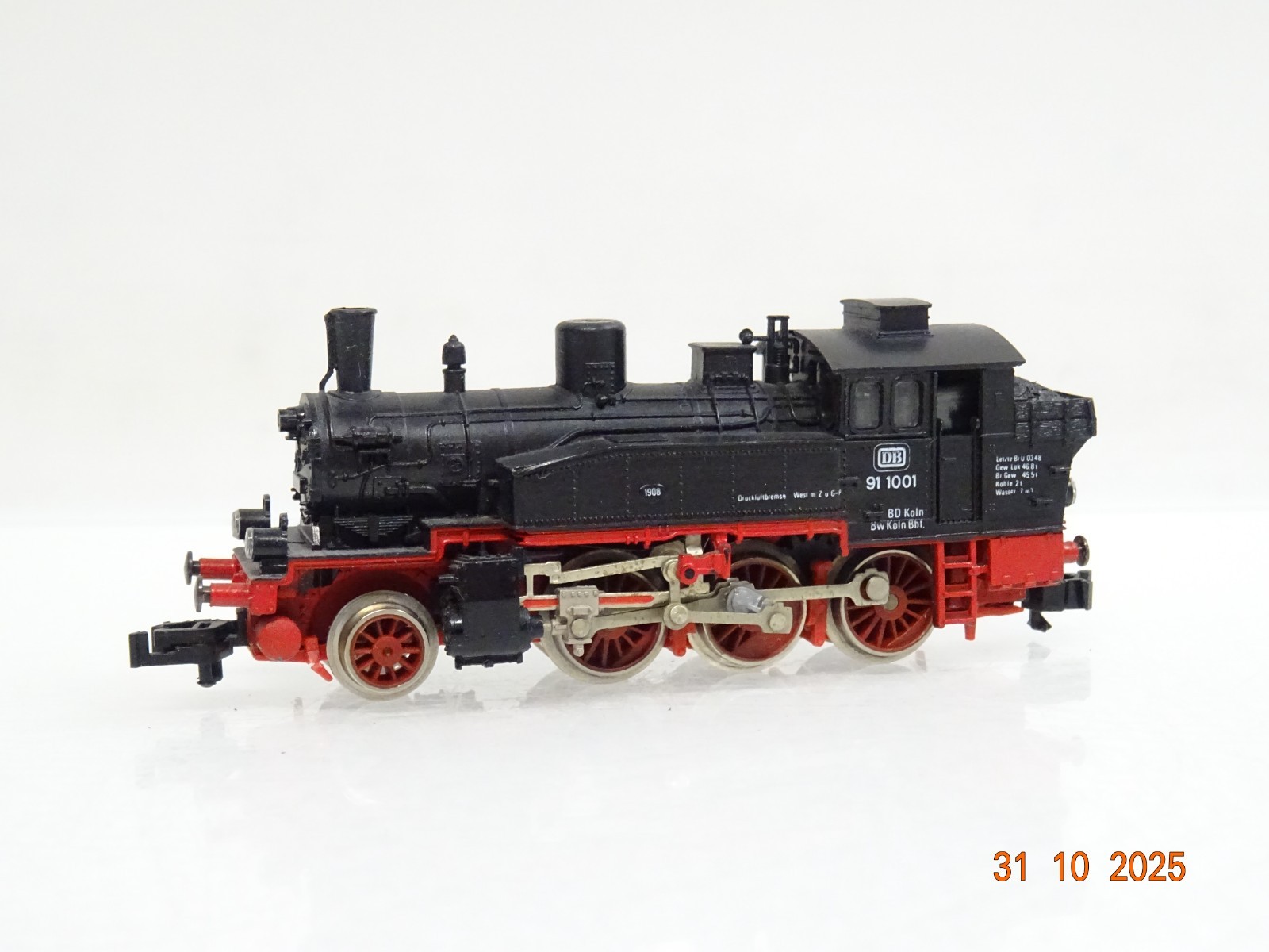 Fleischmann N 7030 Dampflok BR 91 1001 der DB JL3975 o.