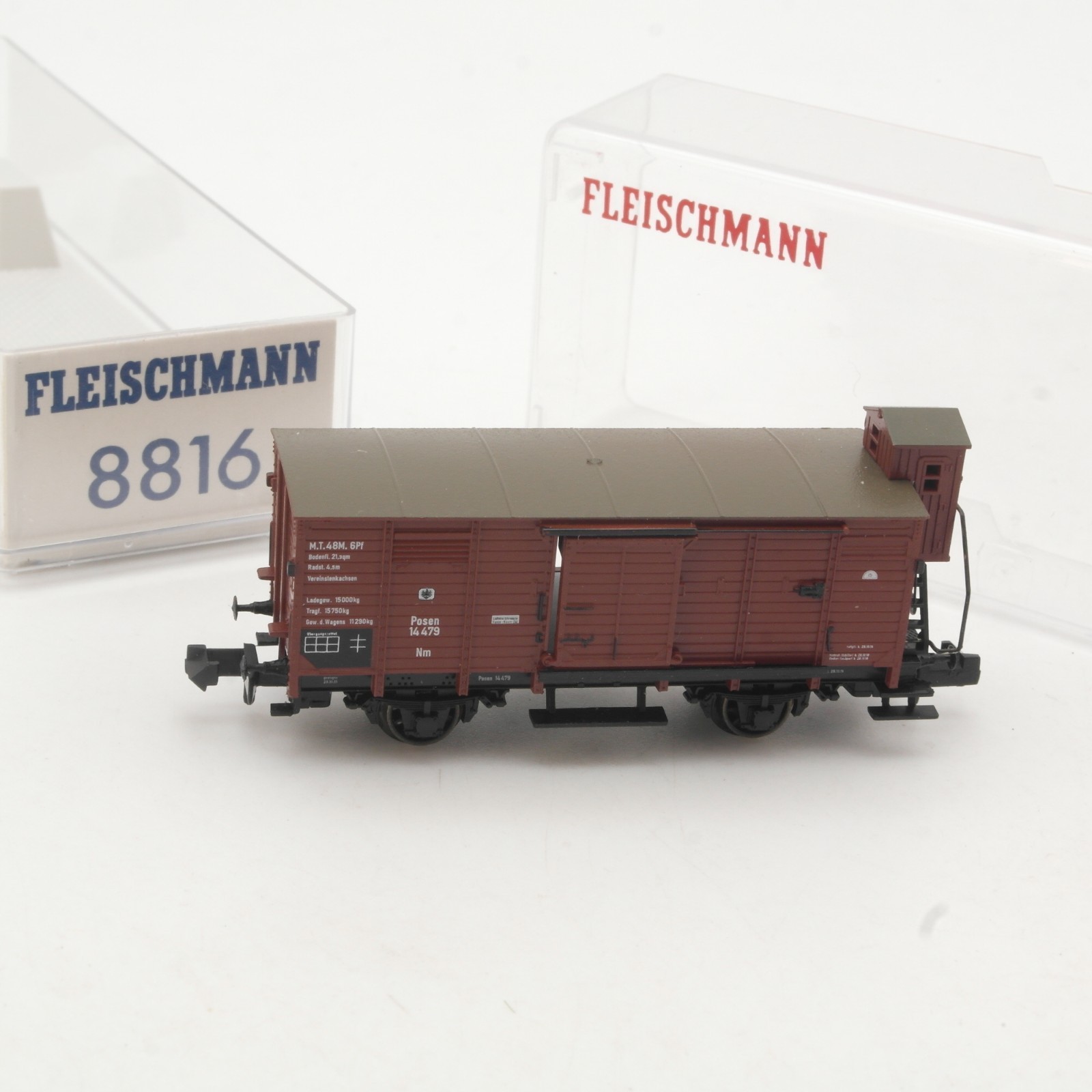 Fleischmann N 8816 gedeckter Güterwagen mit Brhs. der K.P.E.V. in OVP RR5362 – Bild 3