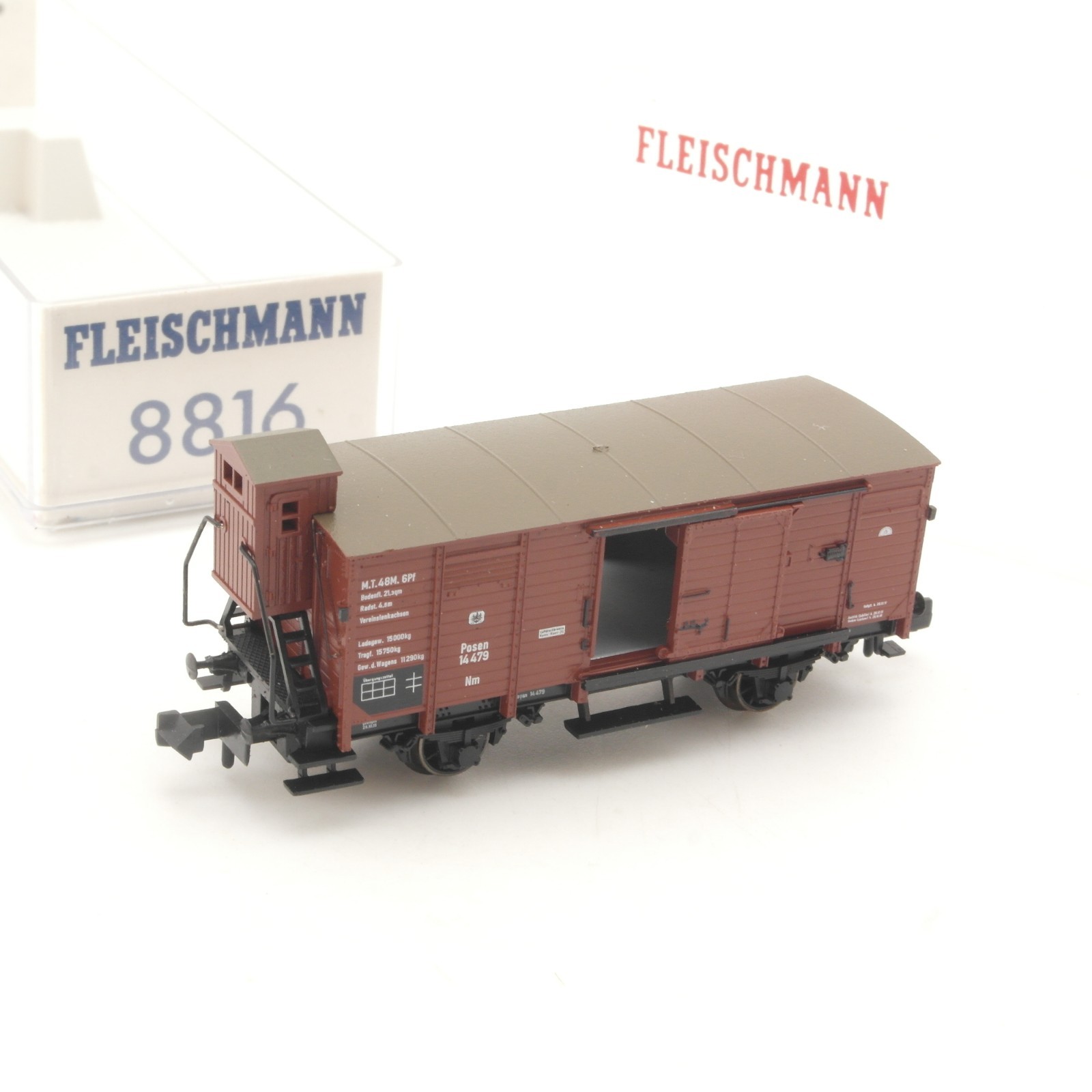 Fleischmann N 8816 gedeckter Güterwagen mit Brhs. der K.P.E.V. in OVP RR5362