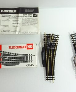 Fleischmann Spur 6045 Weichenpaar mit el.-mag. Antrieb siehe Foto in OVP CK7757