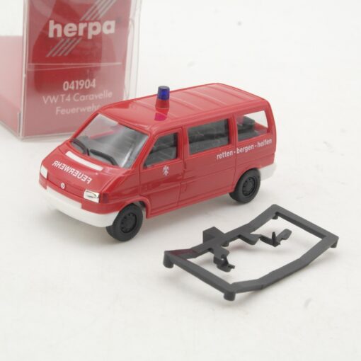 Herpa 1:87 041904 VW T4 Bus Caravelle Feuerwehr in OVP RR3691