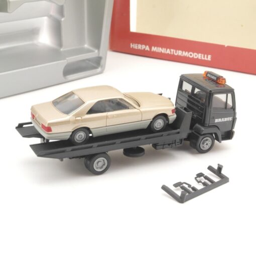 Herpa 1:87 144834 MB Autotransporter Brabus mit MB PKW in OVP QR6668 – Bild 4